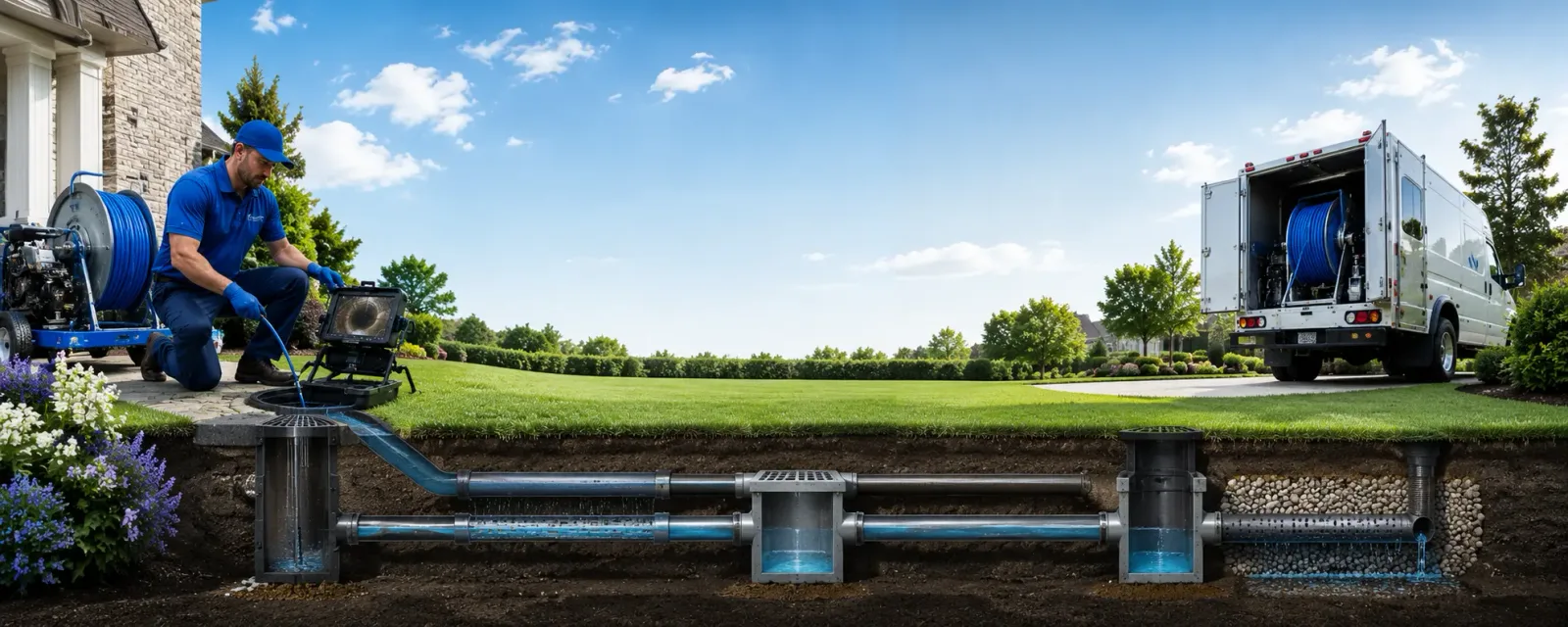 Outdoor drain cleaning information for Hampton, NY
